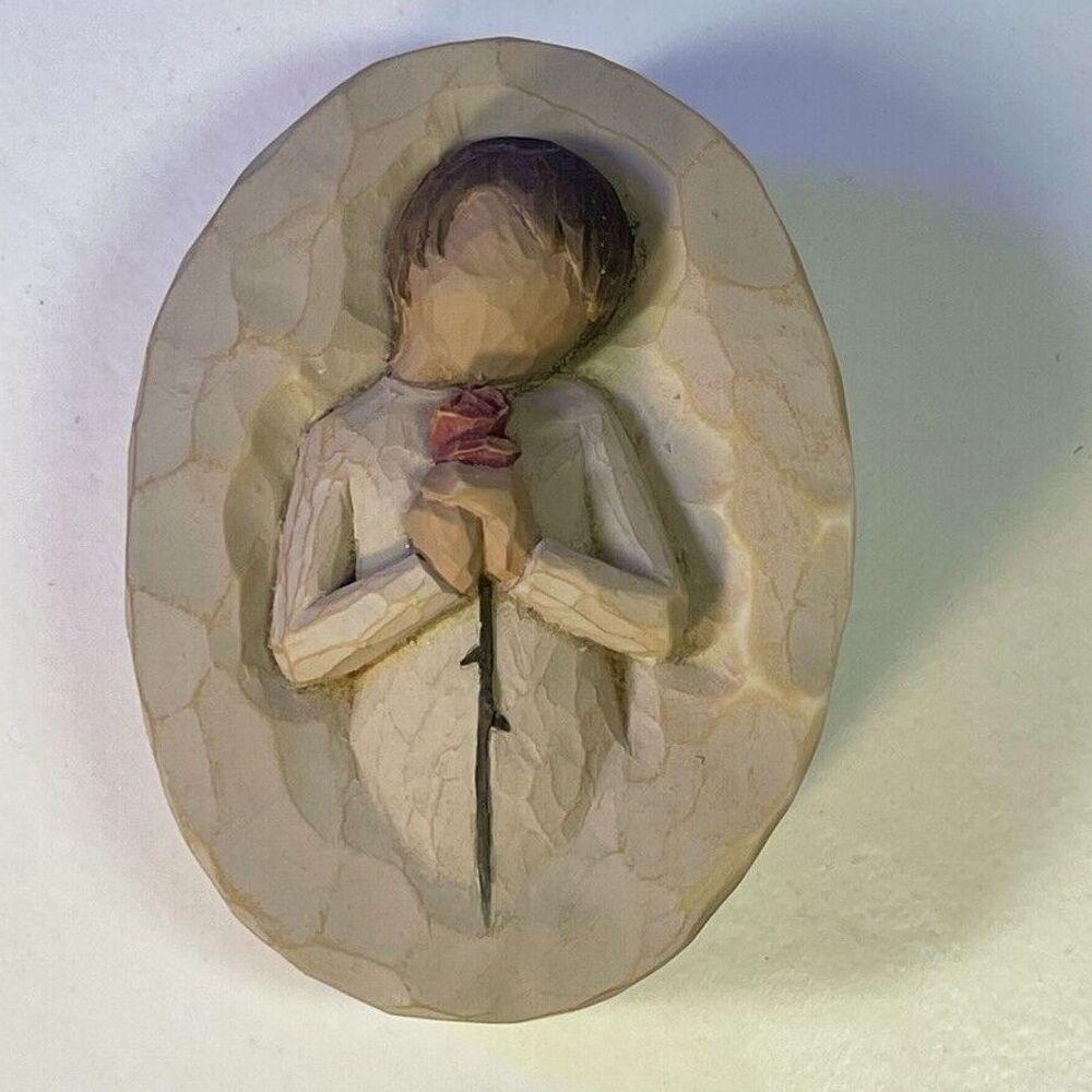 Vintage Willow Tree Demdaco Loving Angel Trinket Jewelry Box 2004 Susan Lordi